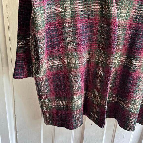 UNIF Nevermind Duster Cardigan Sweater Jacket in Plaid - Picture 4 of 8